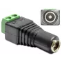 Cable Gender Changer DeLOCK 65485 DC 2.5 x 5.5 mm 2p Black Green