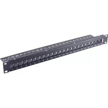 Patch panel 1U ShiverPeaks BS75066-1 Metal Black
