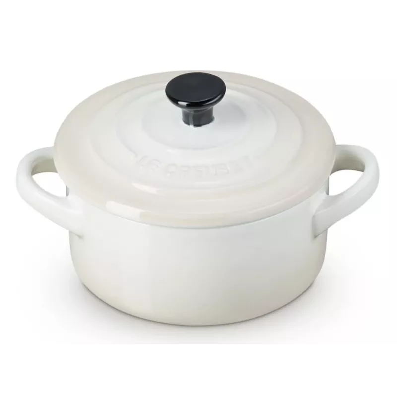 Le Creuset 71901107160100 Mini Dutch Oven, 0.25 L, White