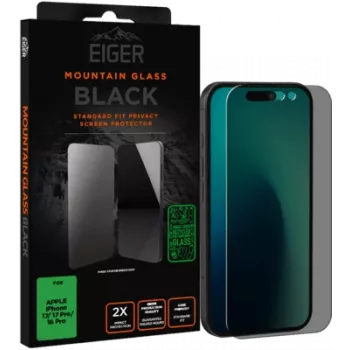 Tempered Glass Privacy Screen Protector Eiger EGMSP00334 for Apple iPhone 16 Pro / 17 / 17 Pro
