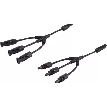 shiverpeaks ®-PV4 T-Adapter Cable Set, 3/1, 6mm², black/black, 30cm (BS02-21053)