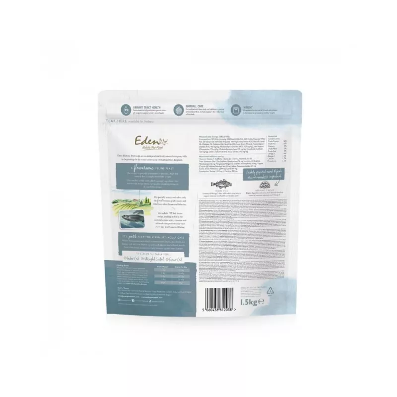 EDEN White Fish with Herring Caviar - dry cat food - 1.5 kg
