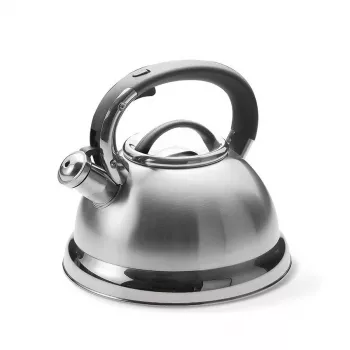Kettle Maestro MR-1332, stainless steel, 2.8 L capacity, hinged whistle, cool-touch black handle