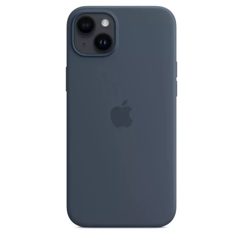 Silicone Case Cover Apple iPhone 14 Plus MagSafe Storm Blue