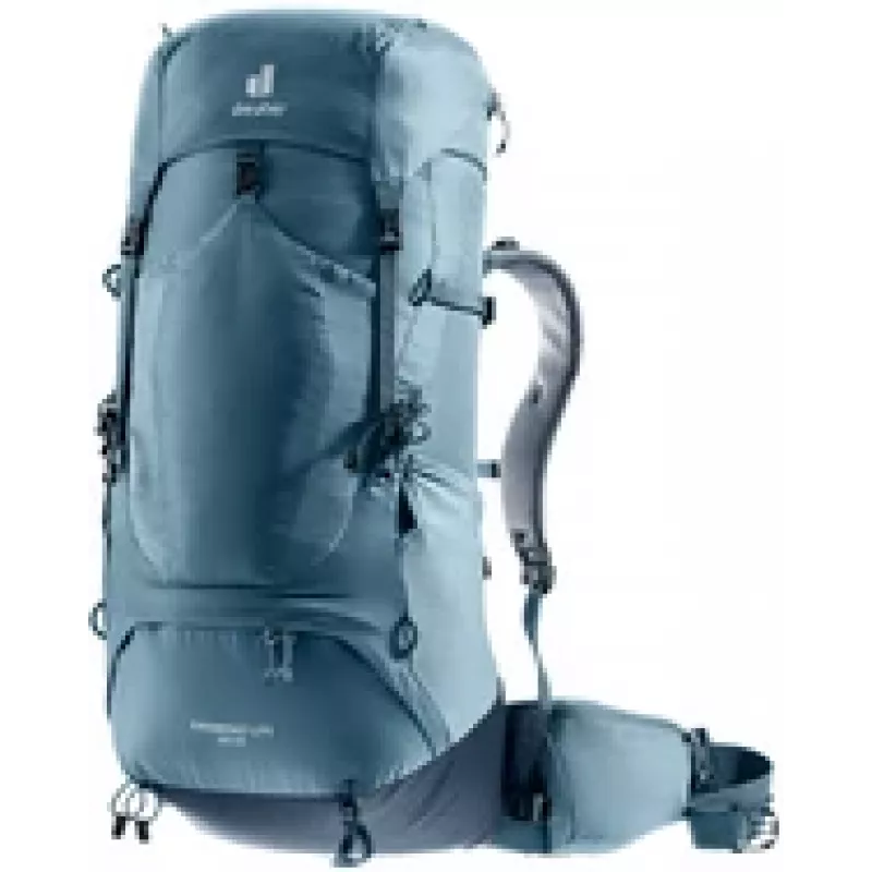 Backpack DEUTER Aircontact Lite 50 + 10 — internal frame, 50 L (expandable to 60 L), 1.64 kg, top loading, unisex, blue