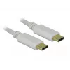 Delock - USB-C / power cable - 24 pin USB-C (M) to 24 pin USB-C (M) - 5 A - 15cm - USB-Power Supply (100 W), Supports Power Delivery 2,0 - White (85357)