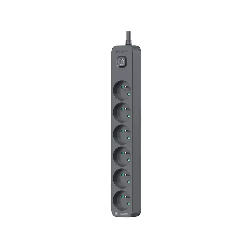 Power strip TRACER TRALIS47025 1.8 m cable, 6 outlets