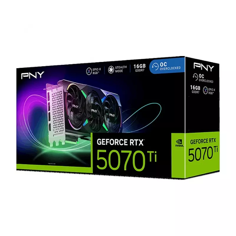 PNY GeForce RTX 5070 Ti EPIC-X RGB 16GB GDDR7 Graphics Card
