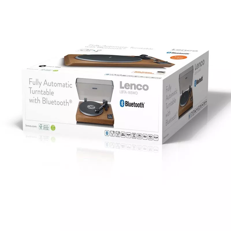 Turntable Lenco LBTA-165 wood with Bluetooth connectivity