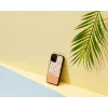 Protective phone case Man and Wood for iPhone 12 mini — pink flower on black