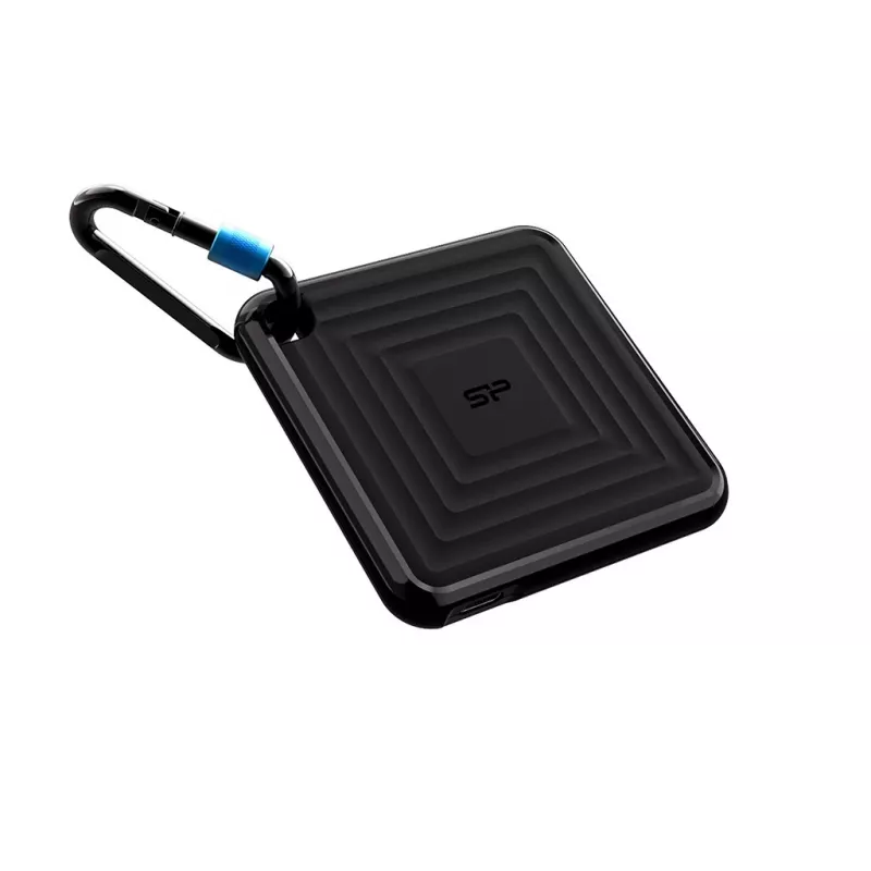 External SSD Silicon Power 512 GB Portable USB Type-C 3.2 Gen 2 PC60, 540/500 MB/s, 256-bit AES, drop-proof, black