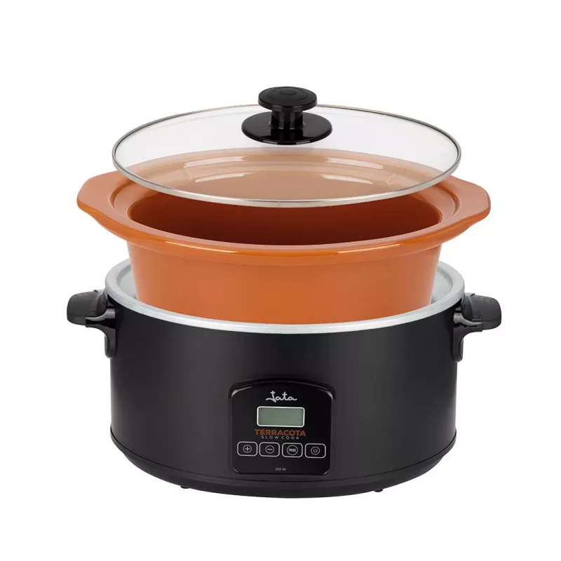 Slow cooker Jata JEOL2145 5 L 210 W Black Terracotta Buttons 230 V