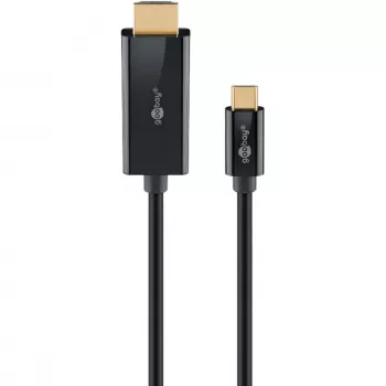 Goobay USB-C -auf-HDMI -Cable 4K a 60 Hz 1 m black - -Plug> HDMI (75696)
