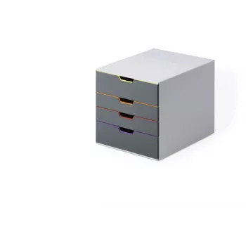 Drawer Unit Durable VARICOLOR Grey Plastic 4 Drawers