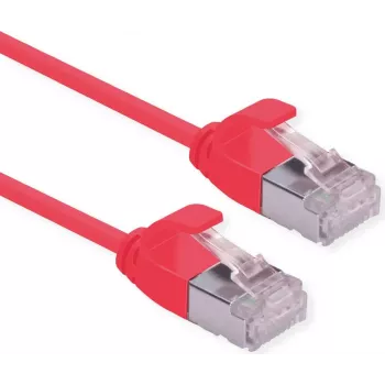 ROLINE GREEN U/FTP Patch Cable Cat.6A (Class EA), LSOH, slim, Red, 1,5 m (21.44.3314)