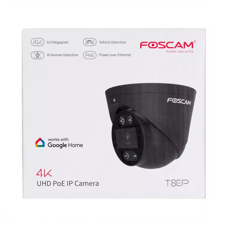 FOSCAM T8EP 8MP POE IP Camera Black