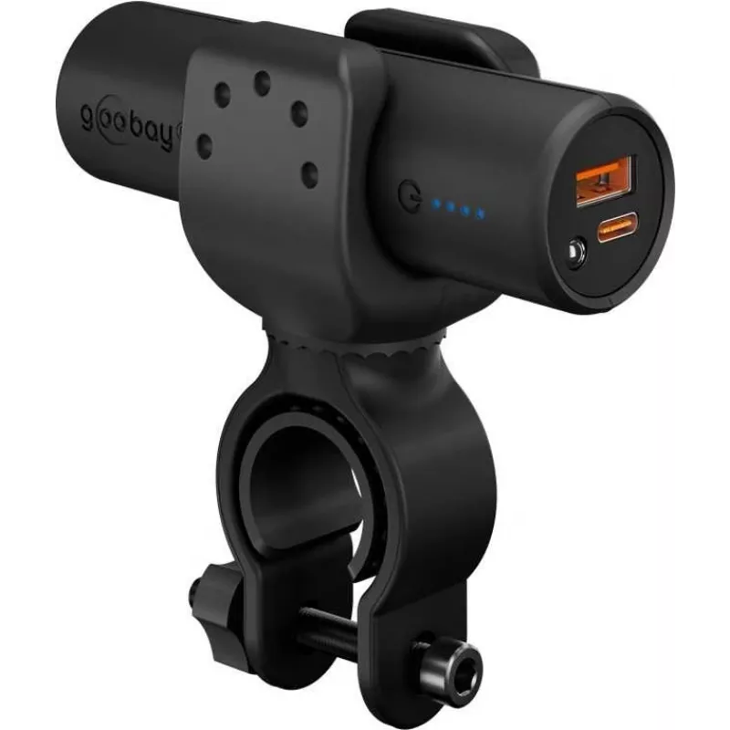 Goobay Bike Powerbank 5.0 with Reinforced Holder for Bicycle Handlebars | 60656 | 5000 mAh | Black