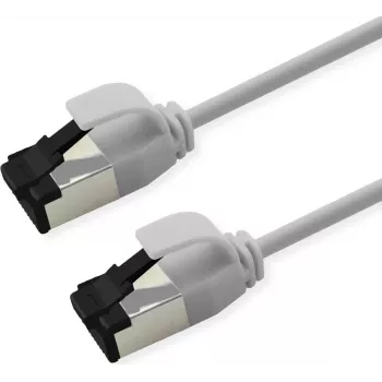 ROLINE S/FTP Patch Cable Cat.8.1, Slim, PoE, White, 0,5m (21.15.3460)