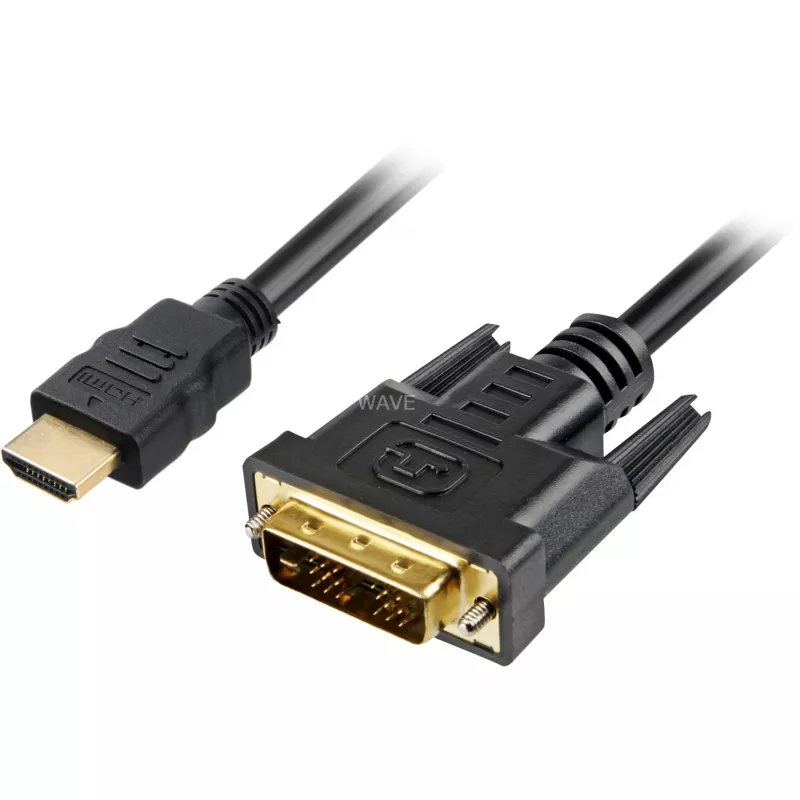 Adapter Cable HDMI > DVI-D (18+1) (black, 1 Meter)