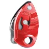 Tubular belay device Petzl GRIGRI – Aluminium and steel, 175 g, single pack, red/orange