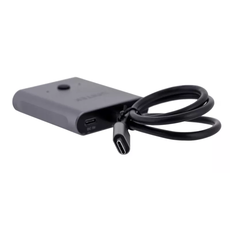 Docking station Unitek D1078A — USB-C hub, 2x USB-C input, 1x USB-C output, 100 W PD, 4K support, 3480×2160 max, grey