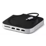 Satechi laptop dock/port replicator ST-GNMMES — wired USB 3.2 Gen 2 Type-C hub, USB-A & SD, Silver