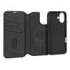 Leather case for iPhone 16, black