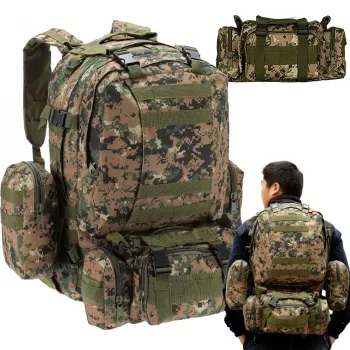 Extralink Military Backpack Tactical 4-in-1 School Travel Survival Bag 50L MIL-668
