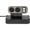 Power Extension Brennenstuhl 1153580100 2m 10 AC Outlets Indoor Black Silver