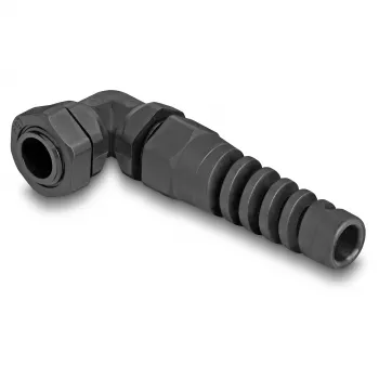DeLOCK Cable Gland 90° angled PG7 black strain relief