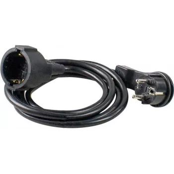 Power extension cable AS Schwabe 50212, PVC, 2 m, black