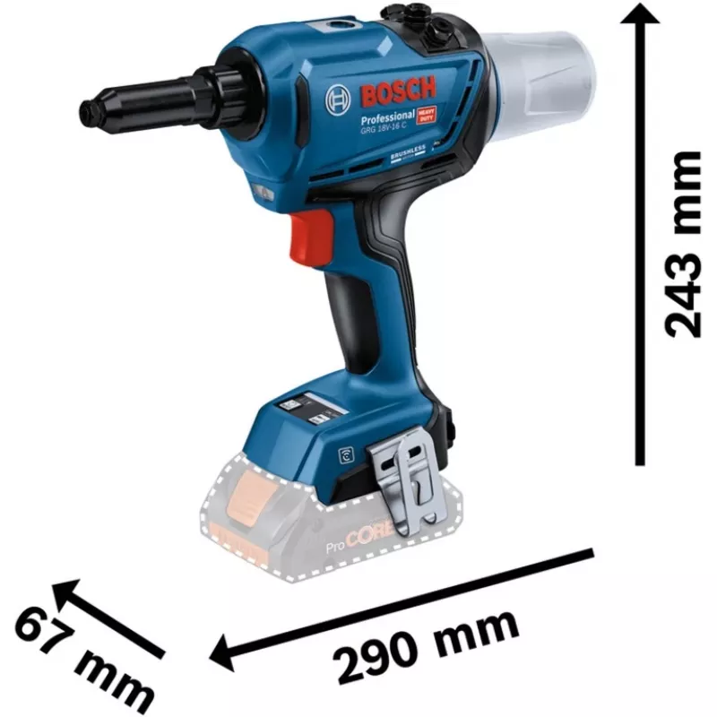 Bosch 0 601 9K5 001 power rivet tool Black, Green 3.2,4,4.8,5.0,5.6 mm 16000 kN