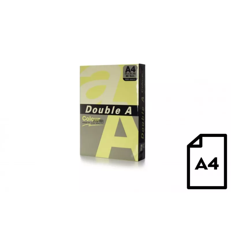 Colour paper Double A, 80g, A4, 500 sheets, Cheese