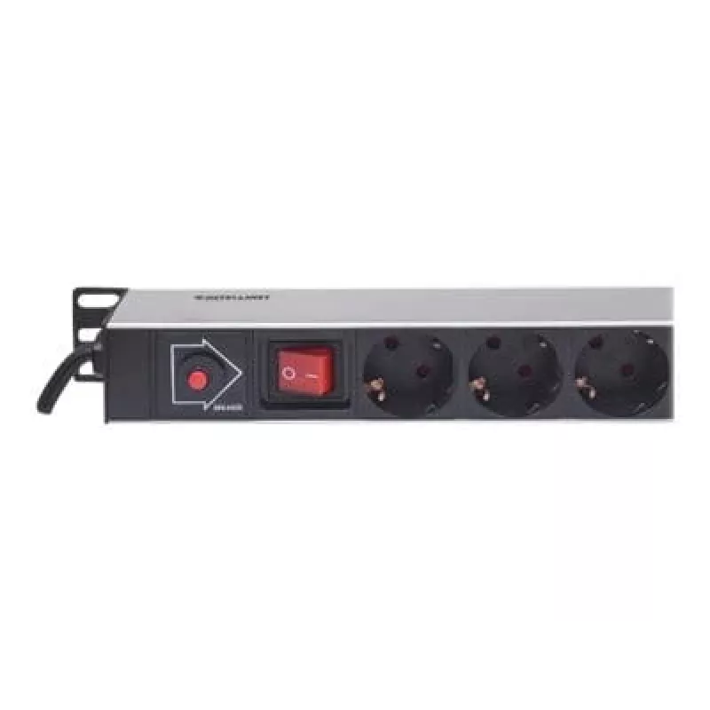 Intellinet Vertical Rackmount 12-Output Power Distribution Unit (PDU), EU CEE 7/3 Outlets, With On/Off Switch and Overload Protection, Built-in 1.8m Power Cord with EU CEE 7/4 Plug