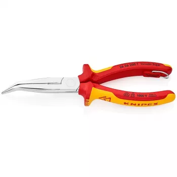 Knipex needle nose pliers l.200mm shape 2 40deg. threaded VDE multi-component sheaths