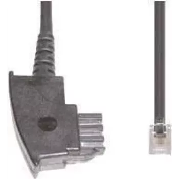 Telephone cable e+p T 170/3 3 m Transparent Black