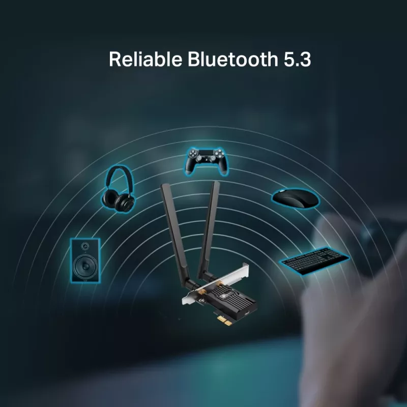 Wi-Fi 6 Bluetooth PCIe Adapter TP‑LINK Archer TX10E AX900 — PCIe card, AX900 Wi‑Fi 6, Bluetooth