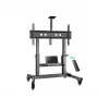 TV stand ONKRON TS1991E-B mobile floor mount for 55–100 inch TVs, black, height 1100–1600 mm, 130 kg, VESA up to 1000×600
