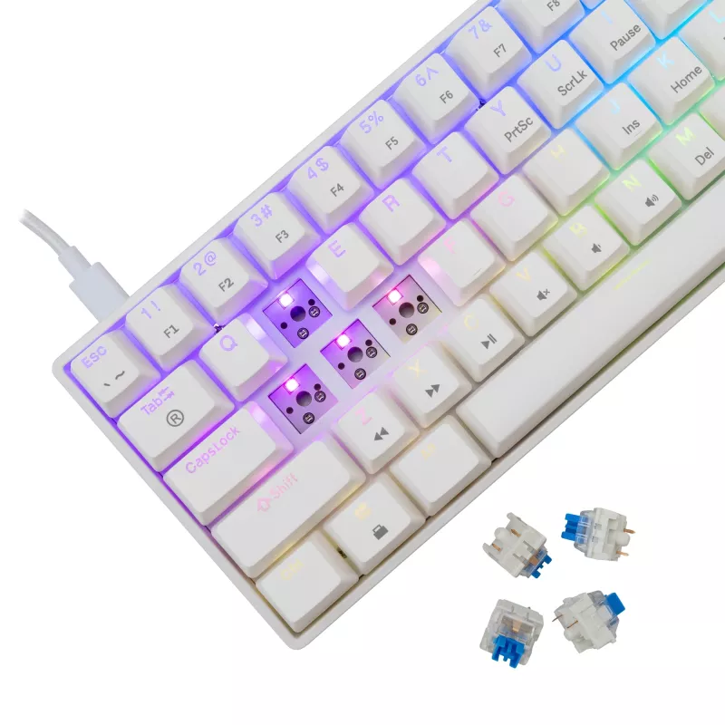 Wired mechanical keyboard White Shark Shinobi-2 (GK-004221) — Blue switches, White, US layout
