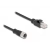 DeLOCK M12 Adapter Cable D-coded 4 pin female to RJ45 male 50 cm