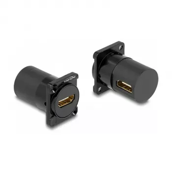 DeLOCK D-Type Module HDMI female to female 90° angled Black