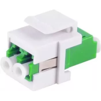Fiber Optic Keystone Connector ShiverPeaks 08-10201 LC-LC Duplex Green