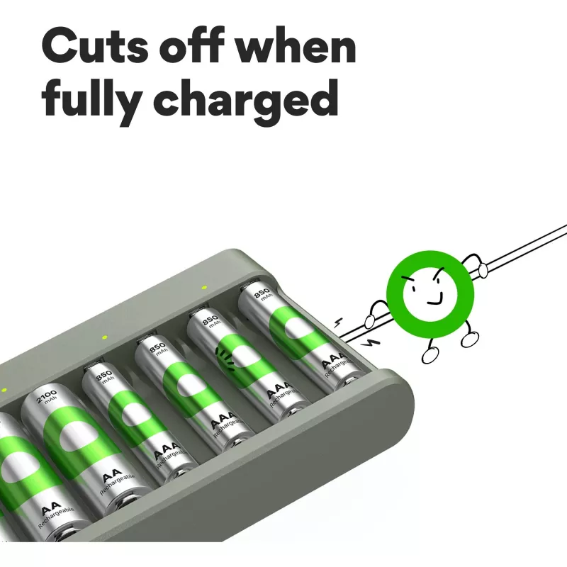 Battery charger GP E821 for NiMH AA and AAA rechargeable cells, model E821