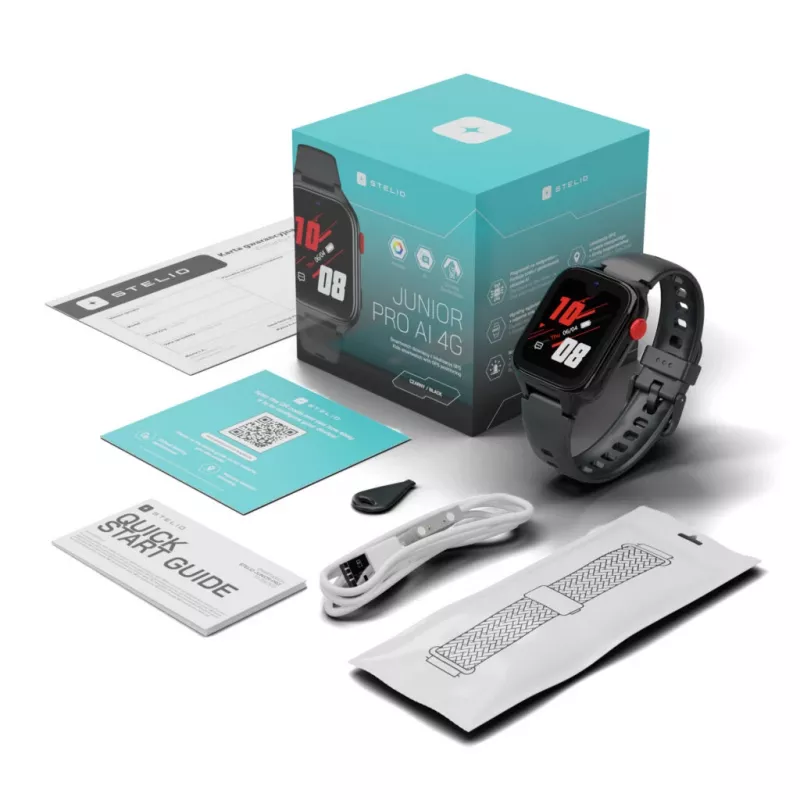 Smartwatch Stelio ST-SWJ102-BK Junior Pro AI 4G black – children’s wearable with 4G connectivity