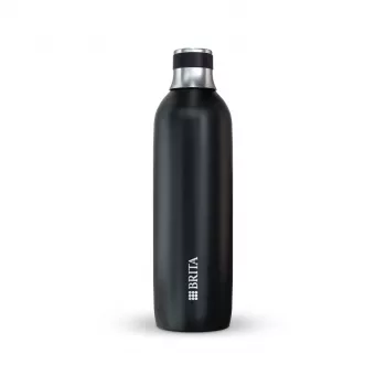 Bottle for carbonator BRITA 118440 — stainless steel, 1 L, dishwasher-safe, ergonomic (93×93×305 mm)