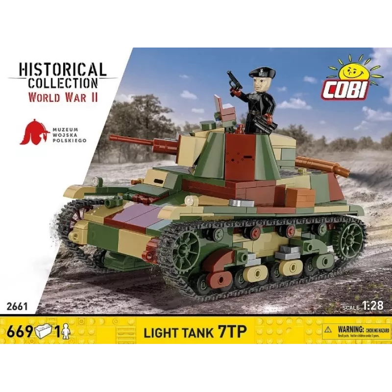 Cobi Building Blocks Light Tank 7TP model, 669 pieces, COBI-2661