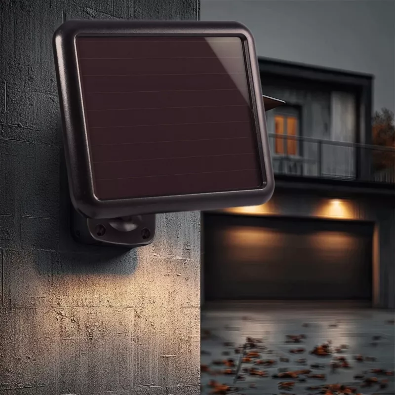 Maclean MCE442 Solar Lamp LED Spotlight Motion Sensor Floodlight Wall Mount Light Twilight IP44 6W 6000K