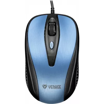 USB wired mouse, 4 buttons, optical, symmetrical, Blue
