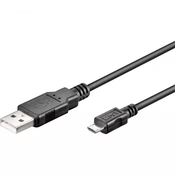 USB 2.0 Cable, USB-A Plug > Micro-USB Plug (black, 5 Meter)
