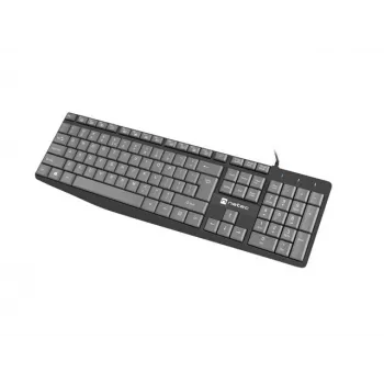 Wired full-size keyboard NATEC NKL-1507 USB QWERTY US International Grey/Black, 105 keys, numeric keypad